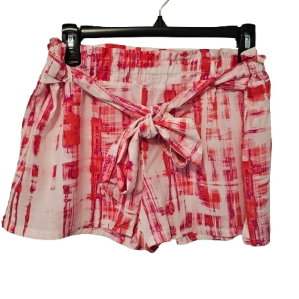 Josie by Natori Pink, White, Red Swimg Sleep Shorts Women's Size Medium NWOT - Picture 2 of 8